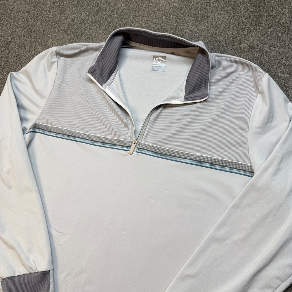 Callaway Weather Series Mens XL Quarter Zip Pullover Gray Golf Jacket 1133